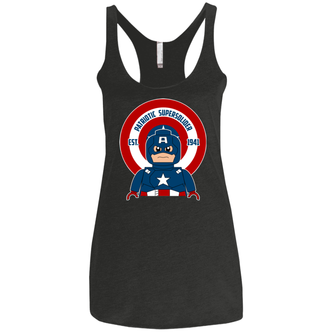 T-Shirts Vintage Black / X-Small Patriotic Supersoldier Women's Triblend Racerback Tank