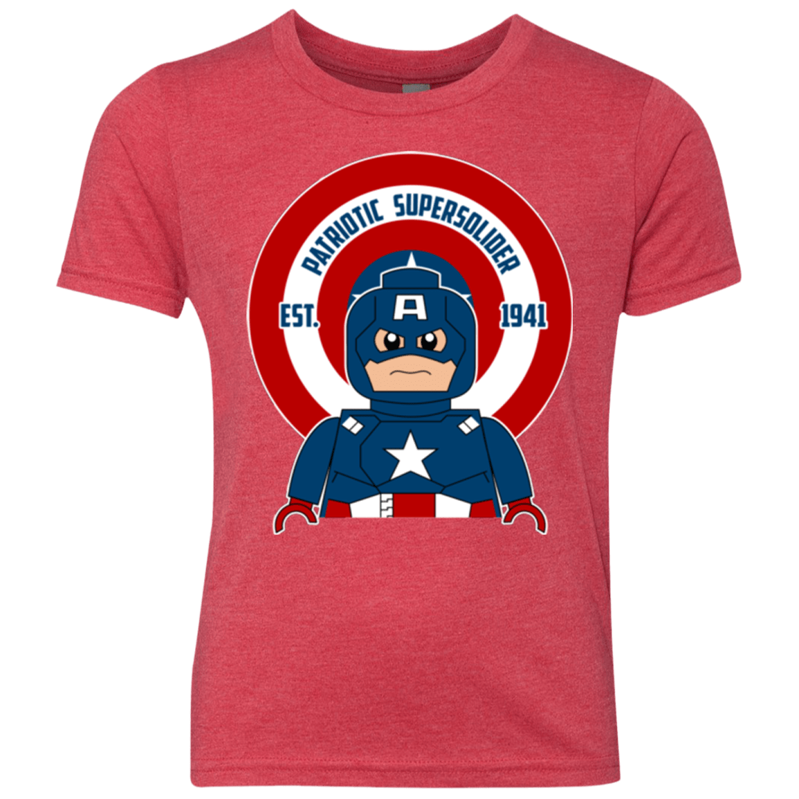 T-Shirts Vintage Red / YXS Patriotic Supersoldier Youth Triblend T-Shirt