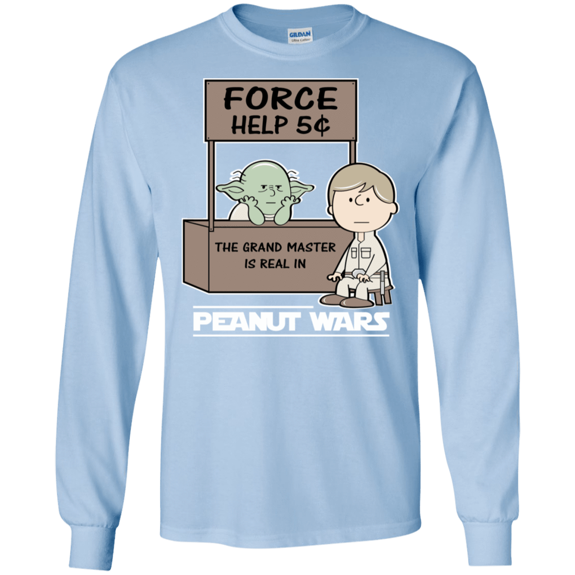 T-Shirts Light Blue / S Peanut Wars 2 Men's Long Sleeve T-Shirt