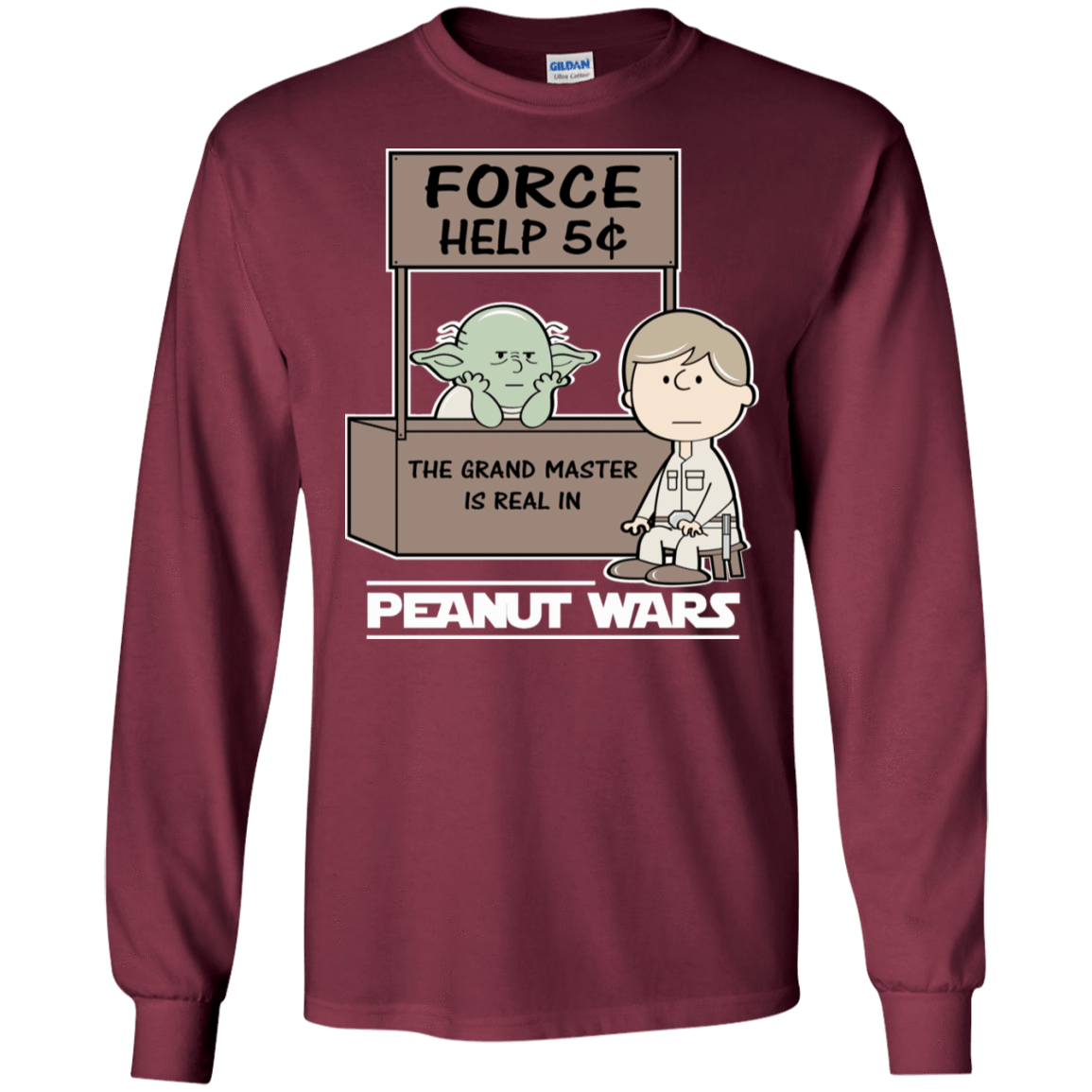 T-Shirts Maroon / S Peanut Wars 2 Men's Long Sleeve T-Shirt