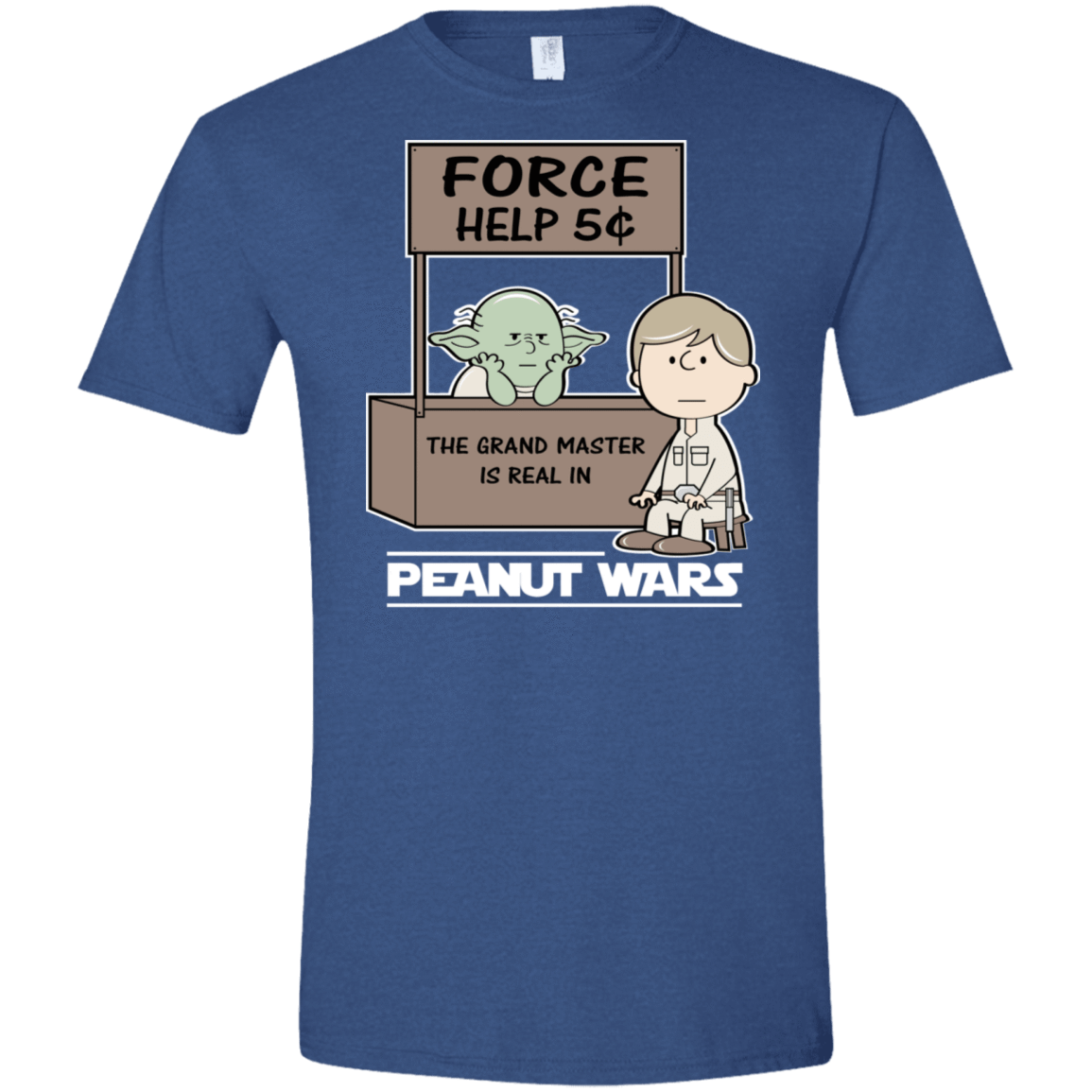 T-Shirts Heather Royal / X-Small Peanut Wars 2 Men's Semi-Fitted Softstyle