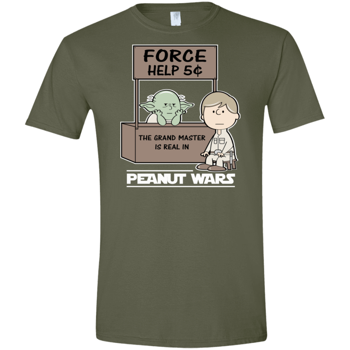T-Shirts Military Green / S Peanut Wars 2 Men's Semi-Fitted Softstyle