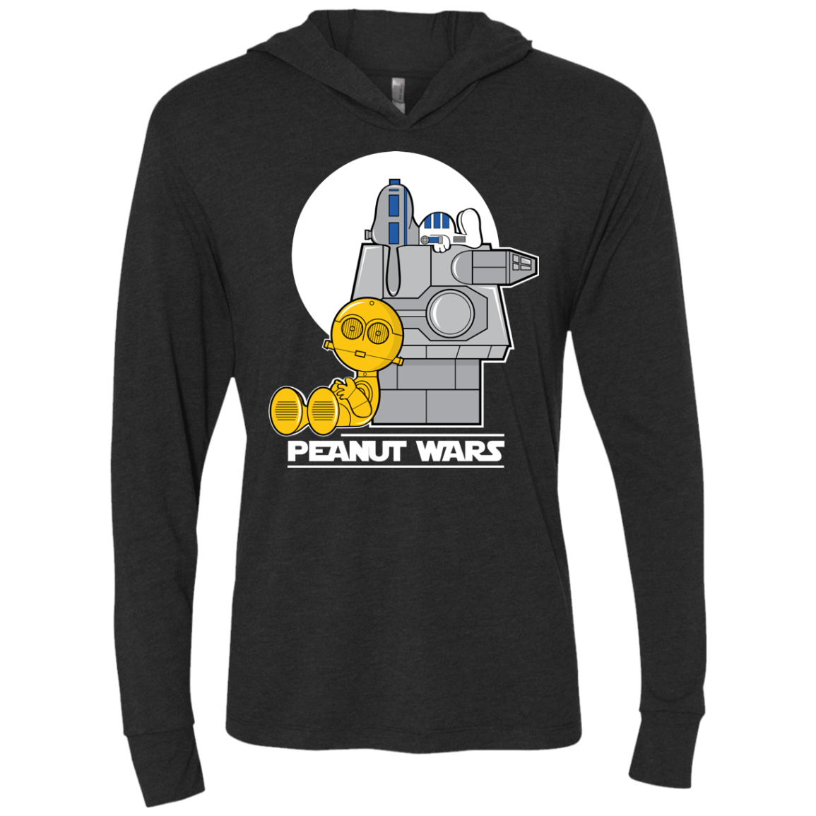 T-Shirts Vintage Black / X-Small Peanut Wars Triblend Long Sleeve Hoodie Tee