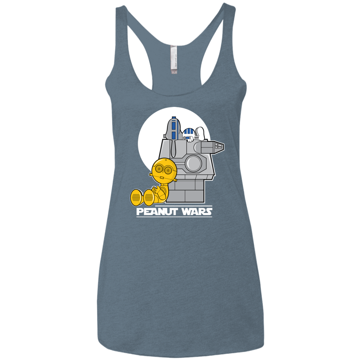 T-Shirts Indigo / X-Small Peanut Wars Women's Triblend Racerback Tank