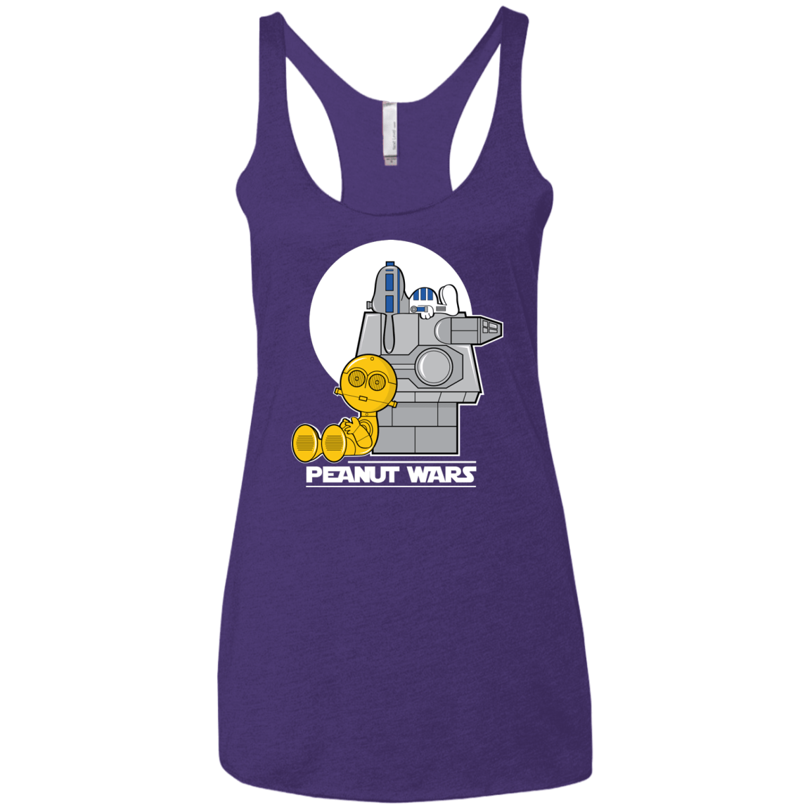 T-Shirts Purple / X-Small Peanut Wars Women's Triblend Racerback Tank