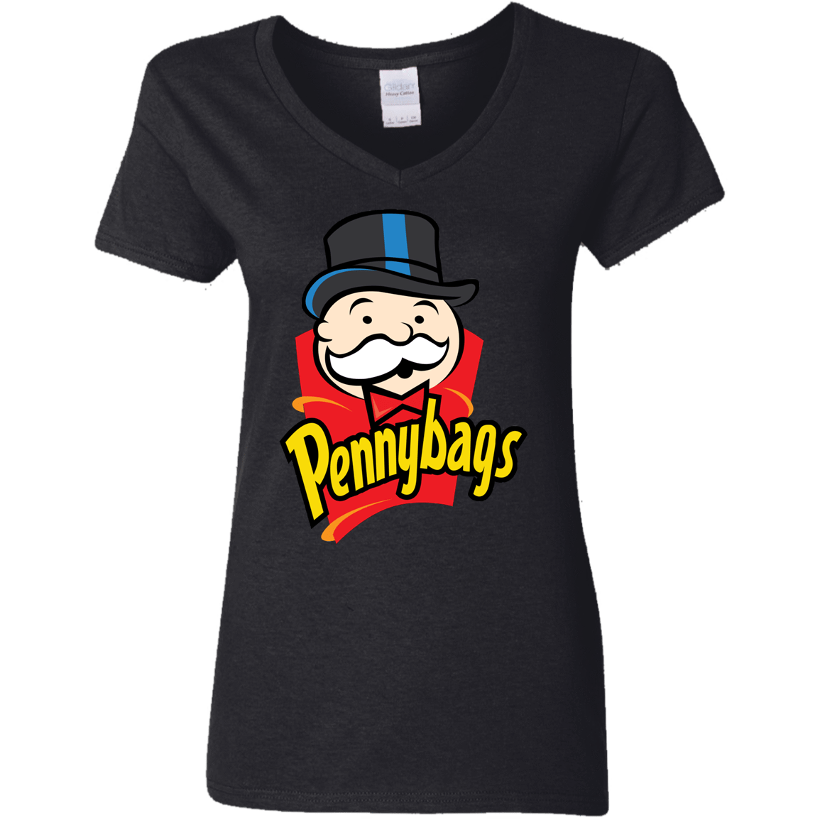 T-Shirts Black / S Pennybags Women's V-Neck T-Shirt