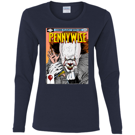 T-Shirts Navy / S Pennywise 8+ Women's Long Sleeve T-Shirt