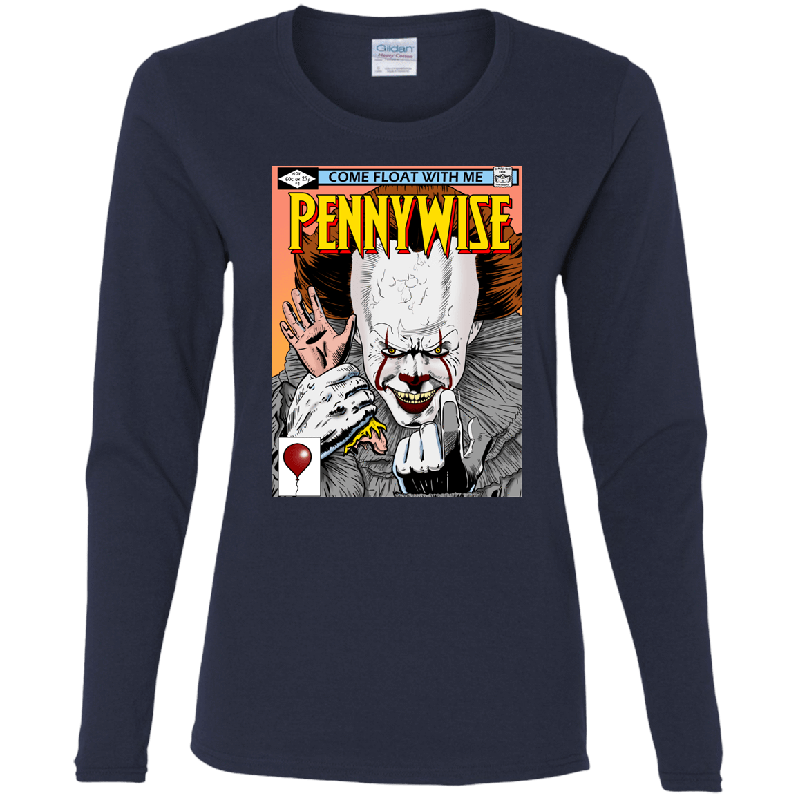T-Shirts Navy / S Pennywise 8+ Women's Long Sleeve T-Shirt