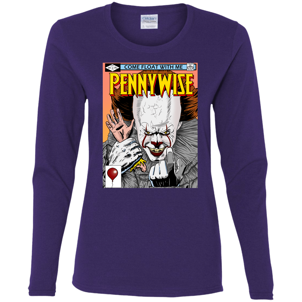 T-Shirts Purple / S Pennywise 8+ Women's Long Sleeve T-Shirt