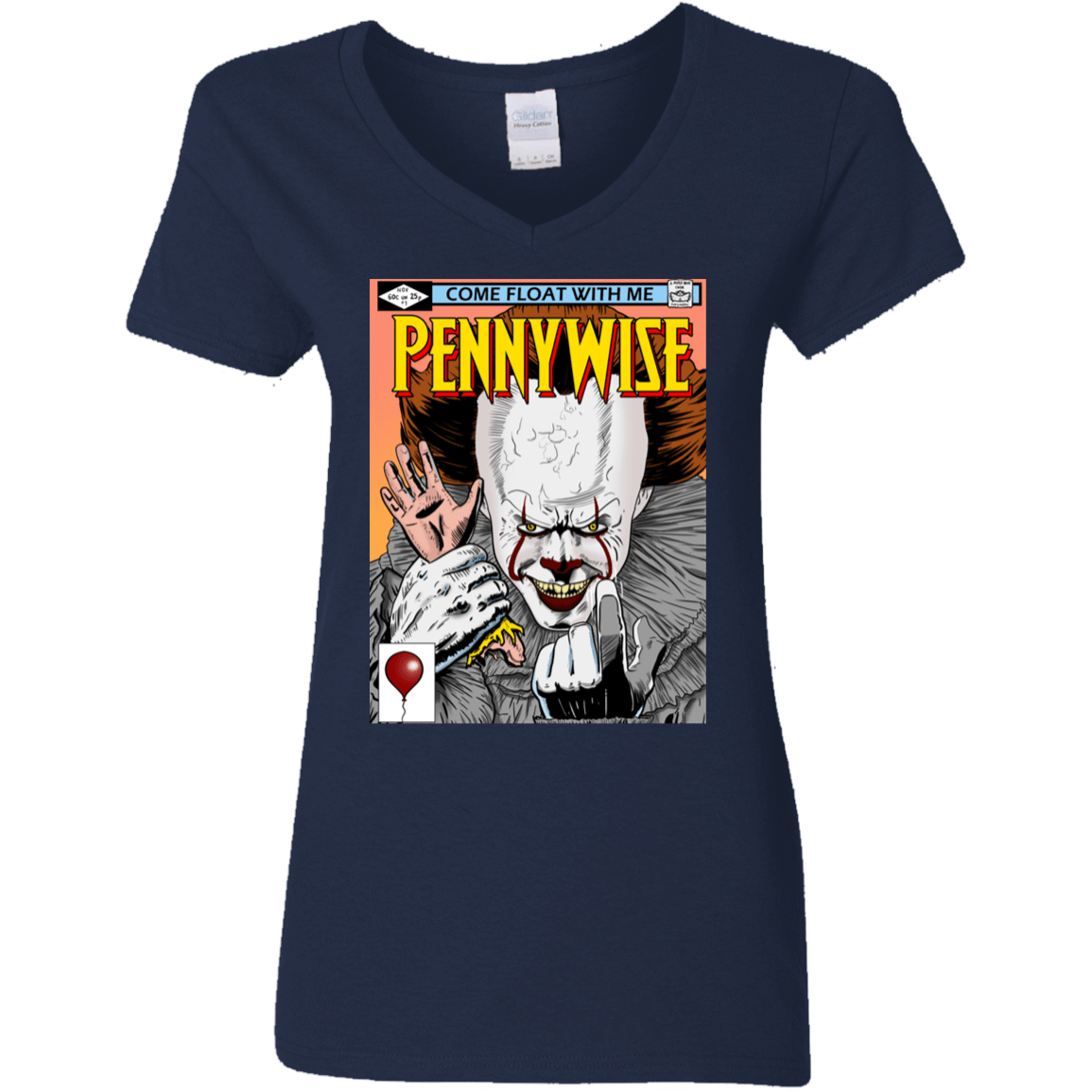 T-Shirts Navy / S Pennywise 8+ Women's V-Neck T-Shirt