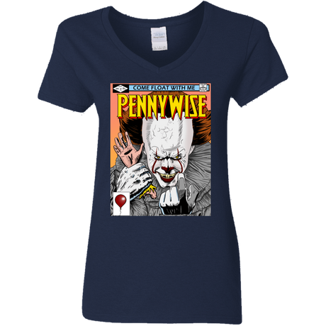 T-Shirts Navy / S Pennywise 8+ Women's V-Neck T-Shirt