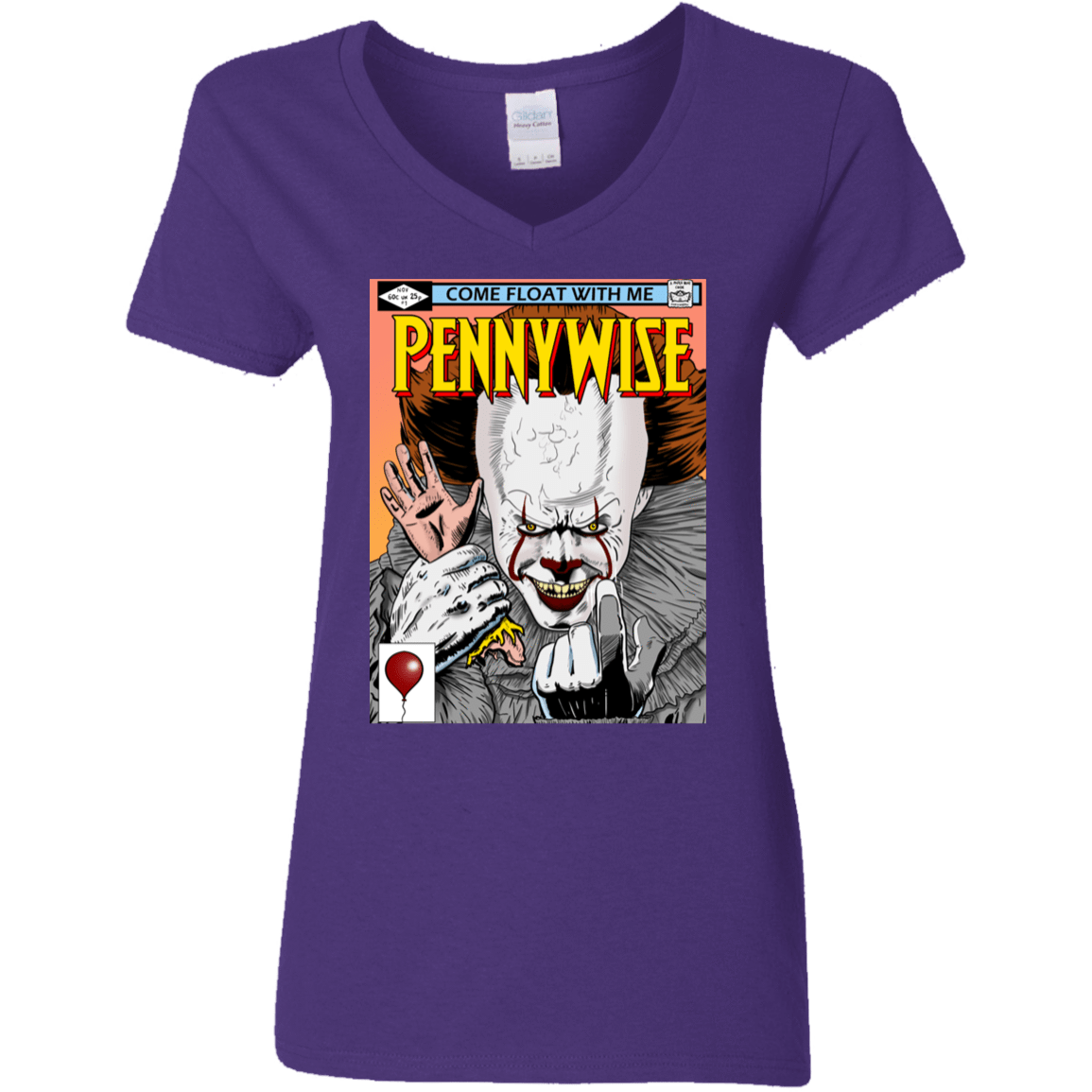 T-Shirts Purple / S Pennywise 8+ Women's V-Neck T-Shirt