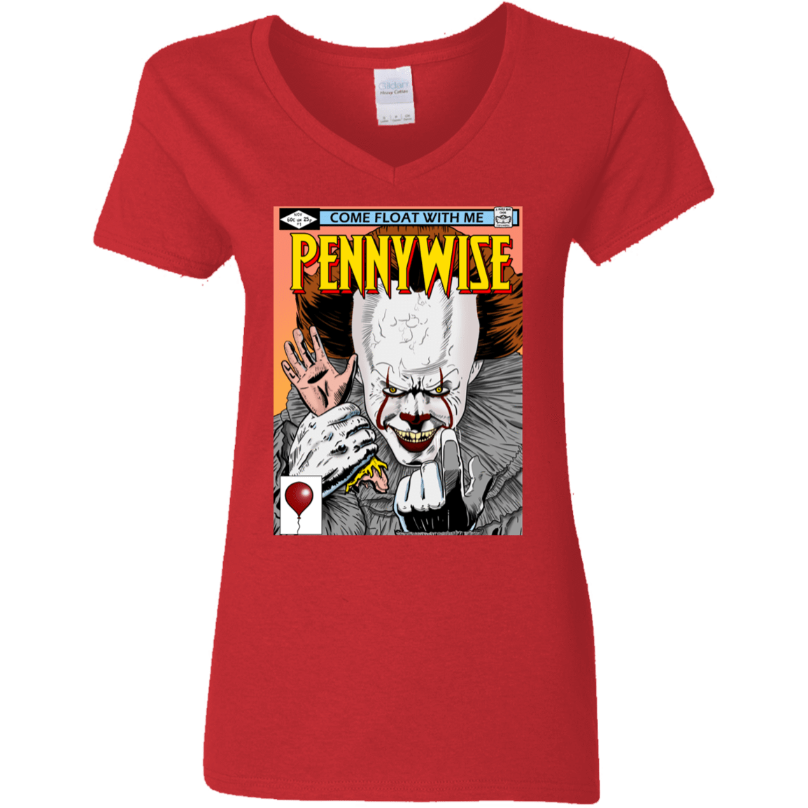 T-Shirts Red / S Pennywise 8+ Women's V-Neck T-Shirt