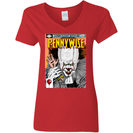 T-Shirts Red / S Pennywise 8+ Women's V-Neck T-Shirt