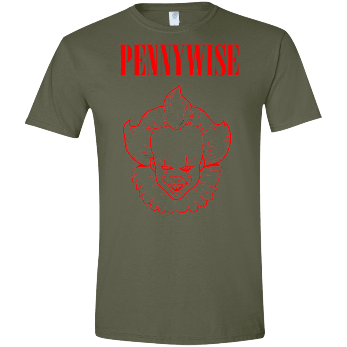 T-Shirts Military Green / S Pennywise Men's Semi-Fitted Softstyle