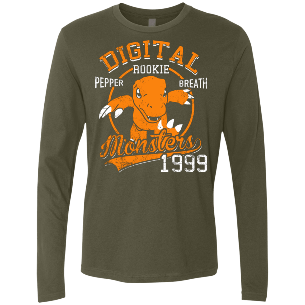 T-Shirts Military Green / Small Pepper Breath Men's Premium Long Sleeve