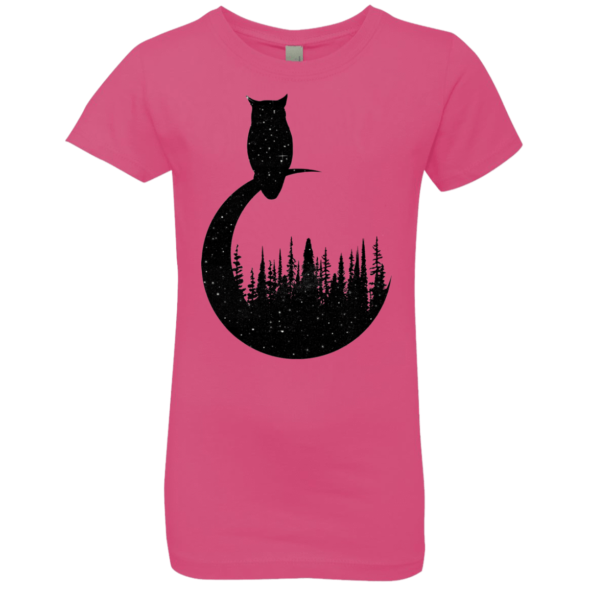 T-Shirts Hot Pink / YXS Perched Owl Girls Premium T-Shirt