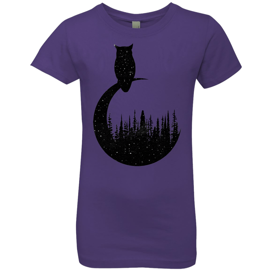 T-Shirts Purple Rush / YXS Perched Owl Girls Premium T-Shirt