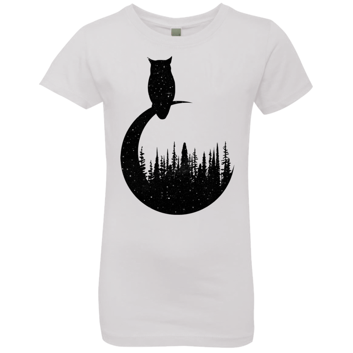 T-Shirts White / YXS Perched Owl Girls Premium T-Shirt