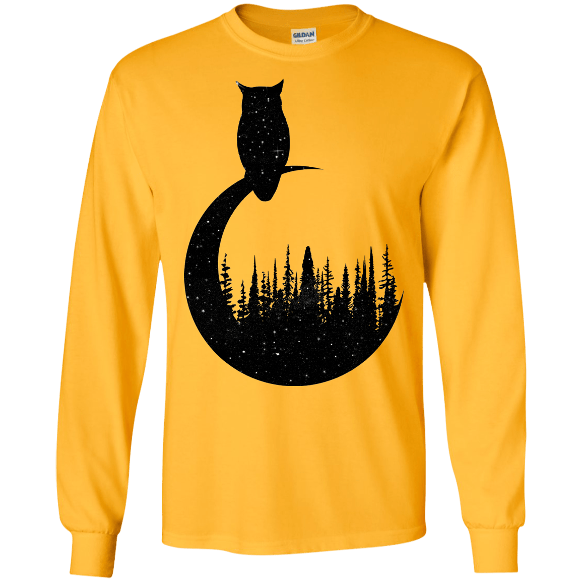 Perched Owl Men's Long Sleeve T-Shirt