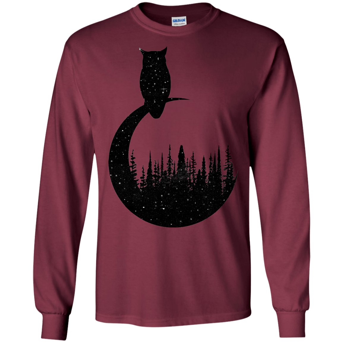 Perched Owl Men's Long Sleeve T-Shirt