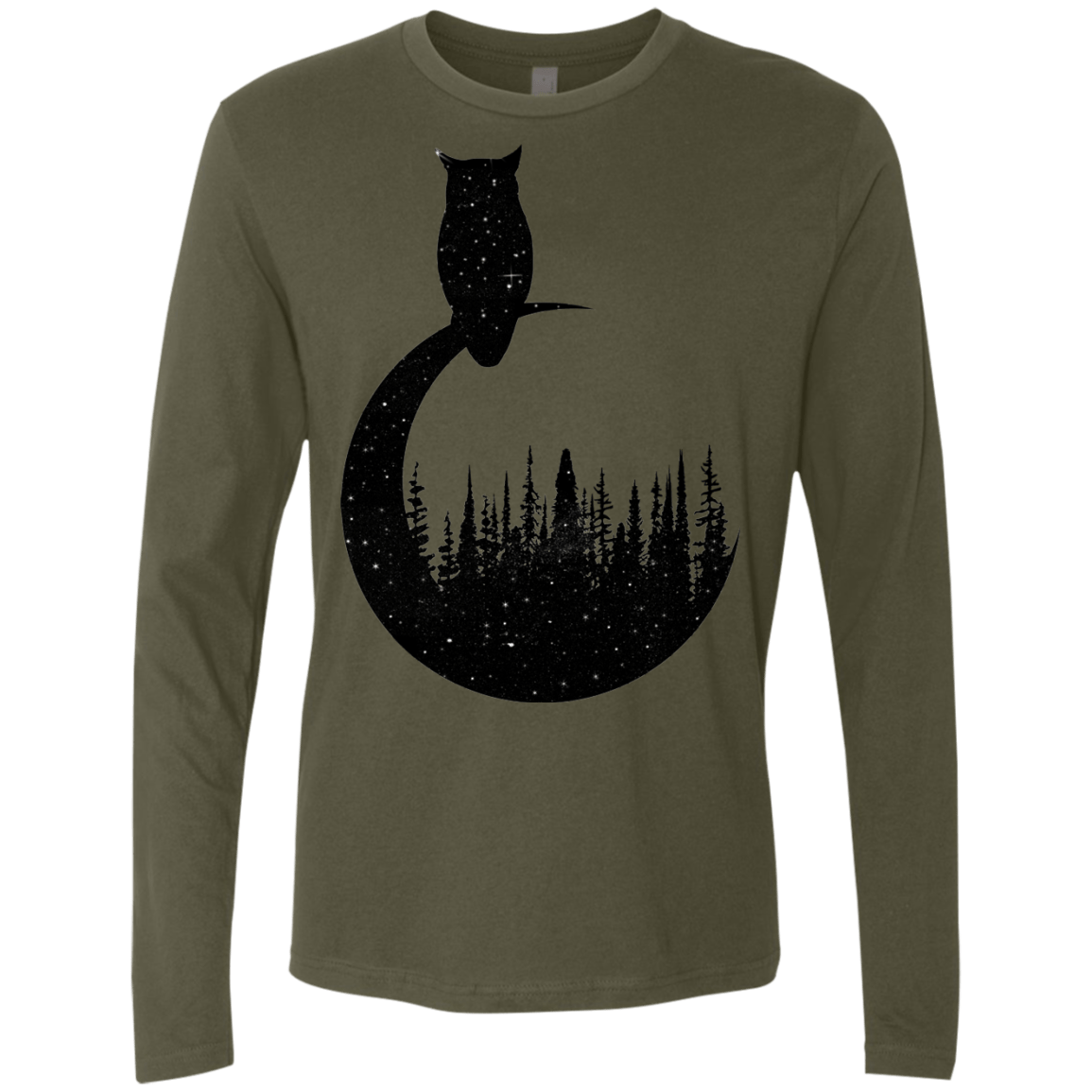 Perched Owl Men's Premium Long Sleeve