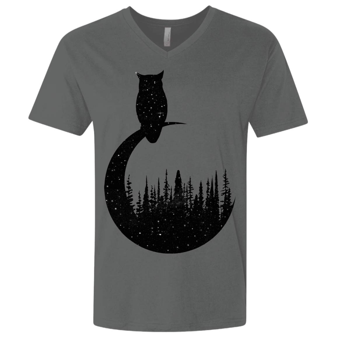 T-Shirts Heavy Metal / X-Small Perched Owl Men's Premium V-Neck