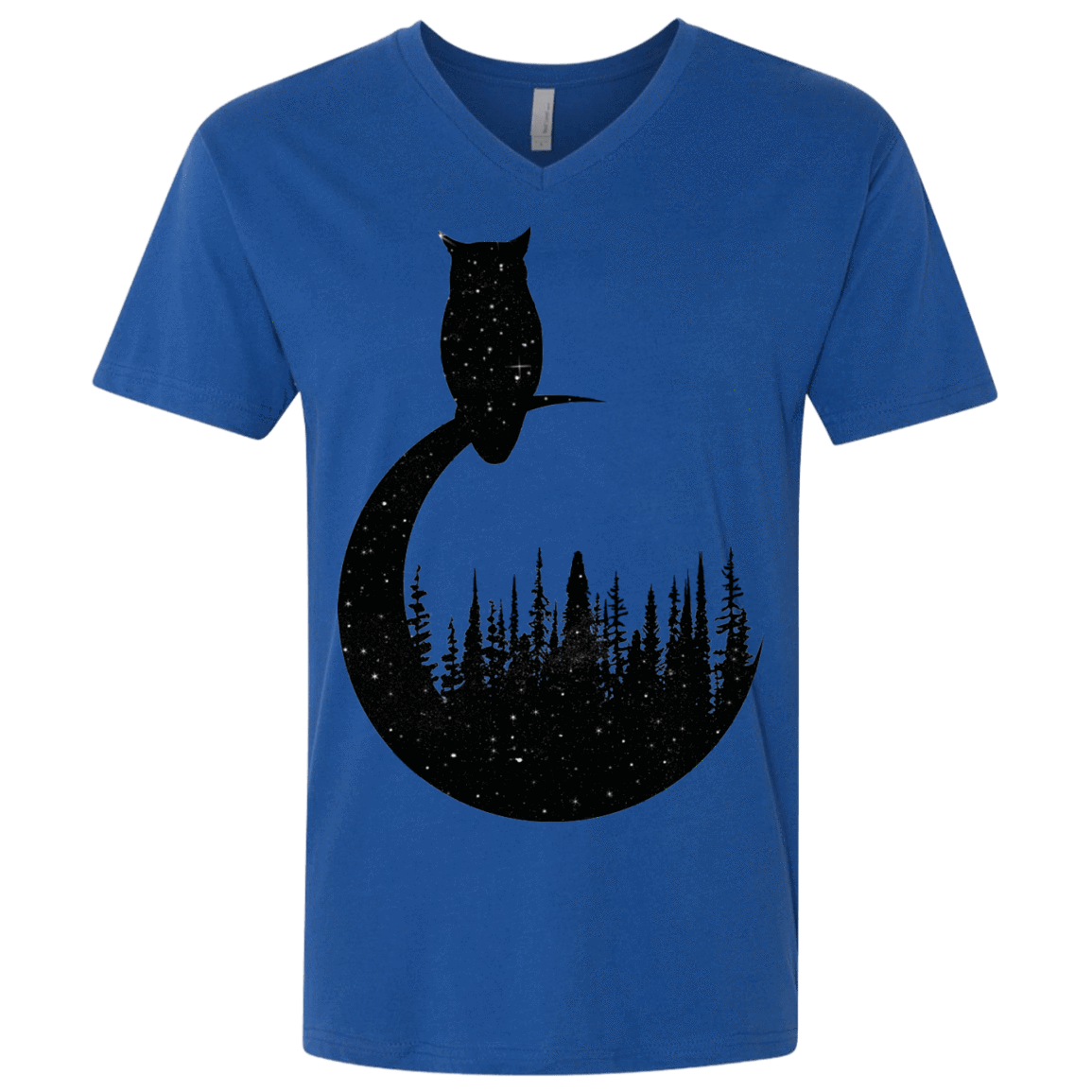 T-Shirts Royal / X-Small Perched Owl Men's Premium V-Neck