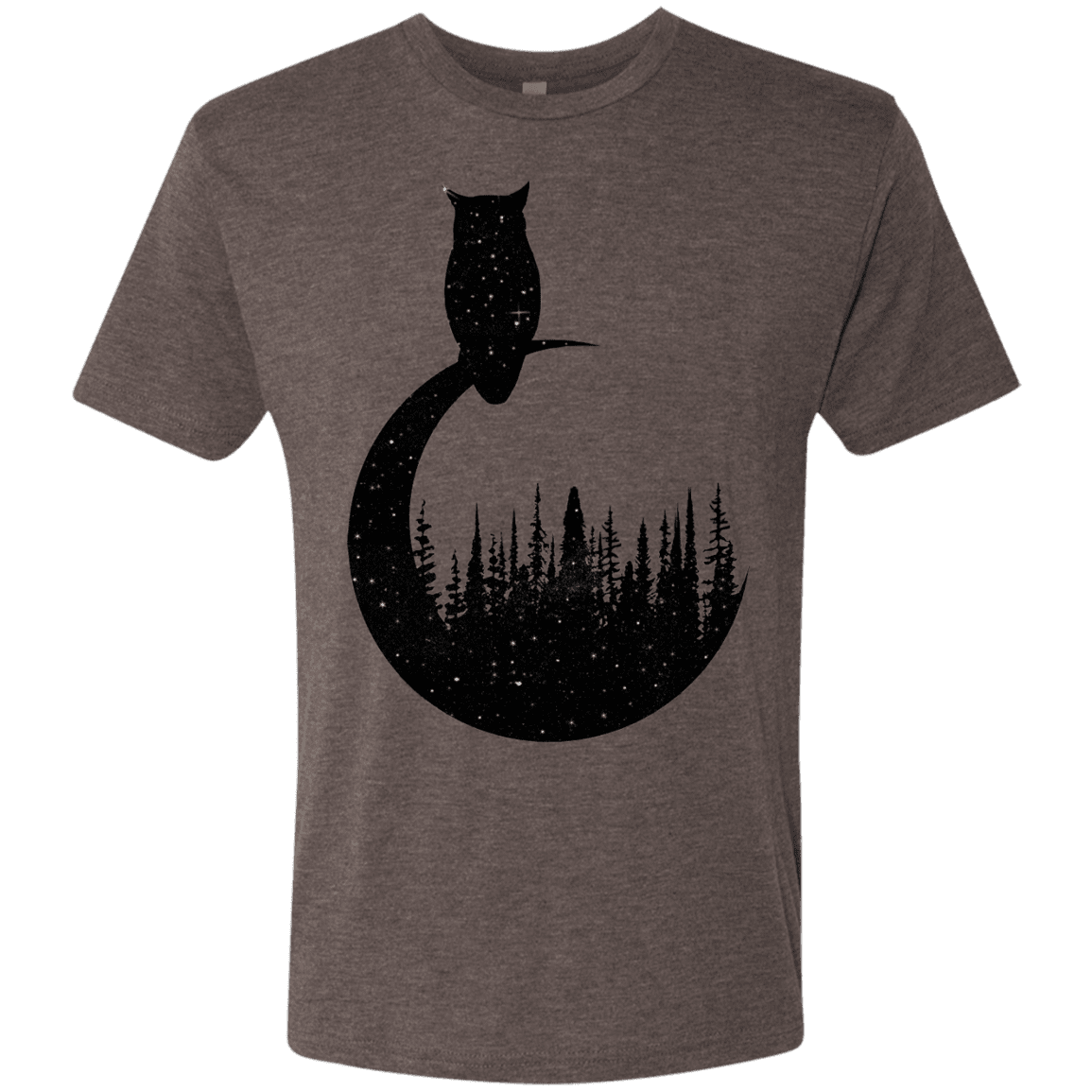 T-Shirts Macchiato / S Perched Owl Men's Triblend T-Shirt