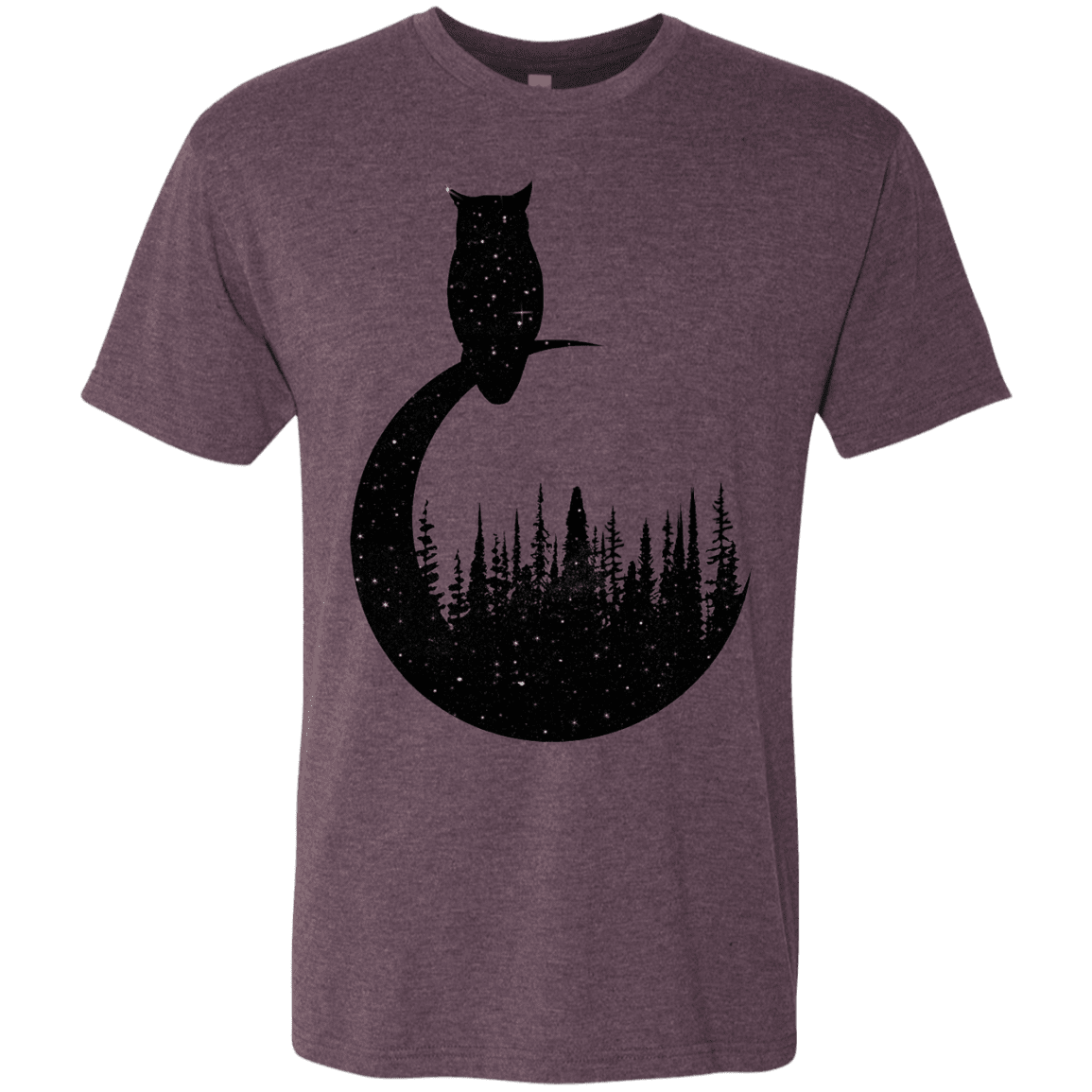 T-Shirts Vintage Purple / S Perched Owl Men's Triblend T-Shirt