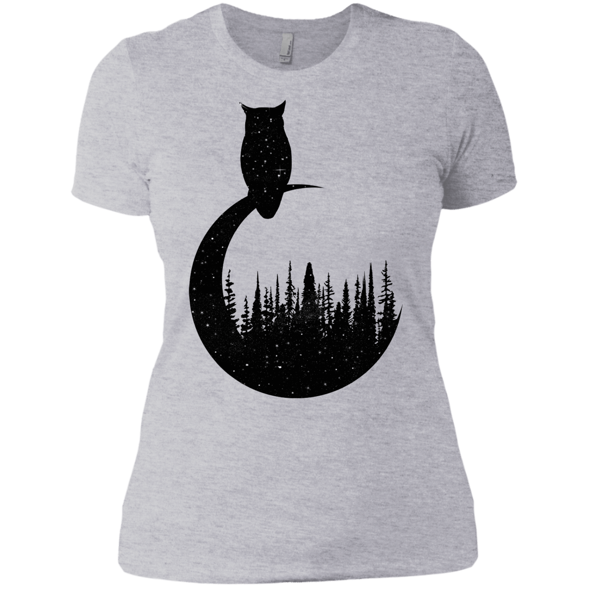 T-Shirts Heather Grey / X-Small Perched Owl Women's Premium T-Shirt