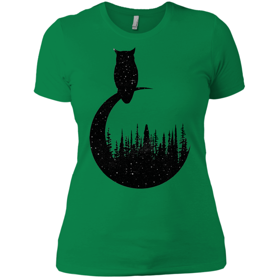 T-Shirts Kelly Green / X-Small Perched Owl Women's Premium T-Shirt