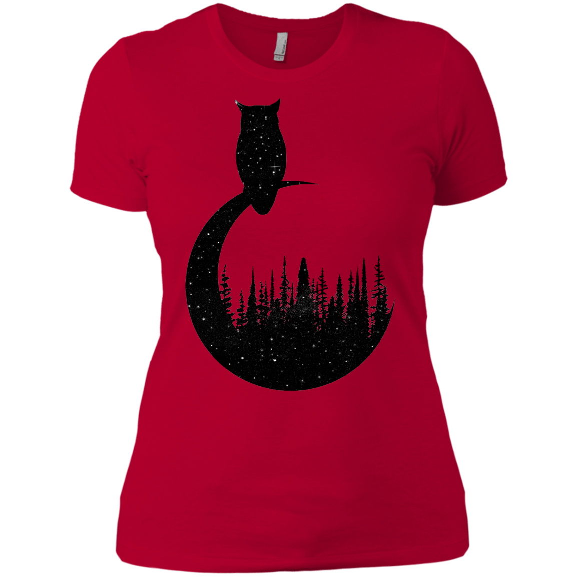 T-Shirts Red / X-Small Perched Owl Women's Premium T-Shirt