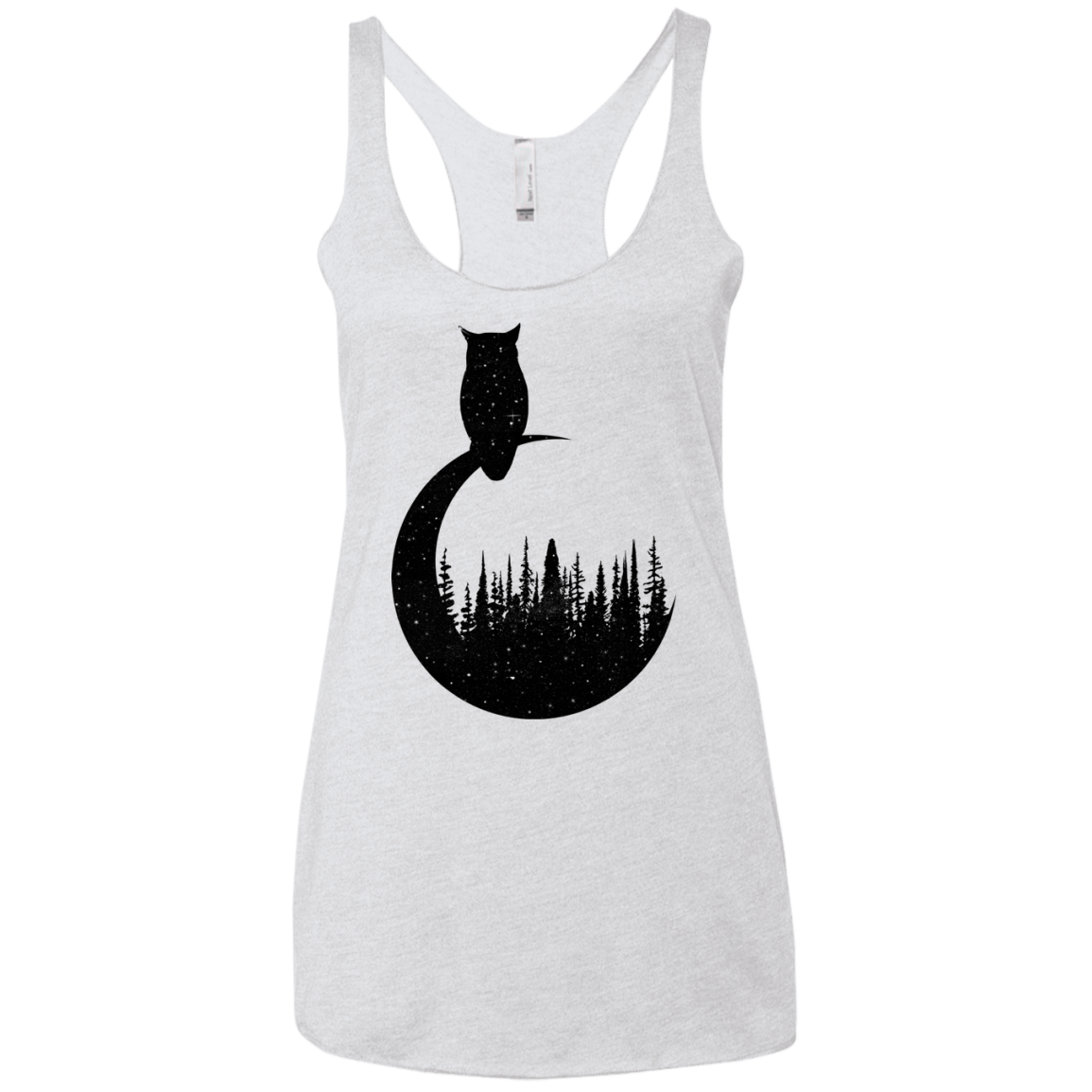 Perched Owl Women's Triblend Racerback Tank