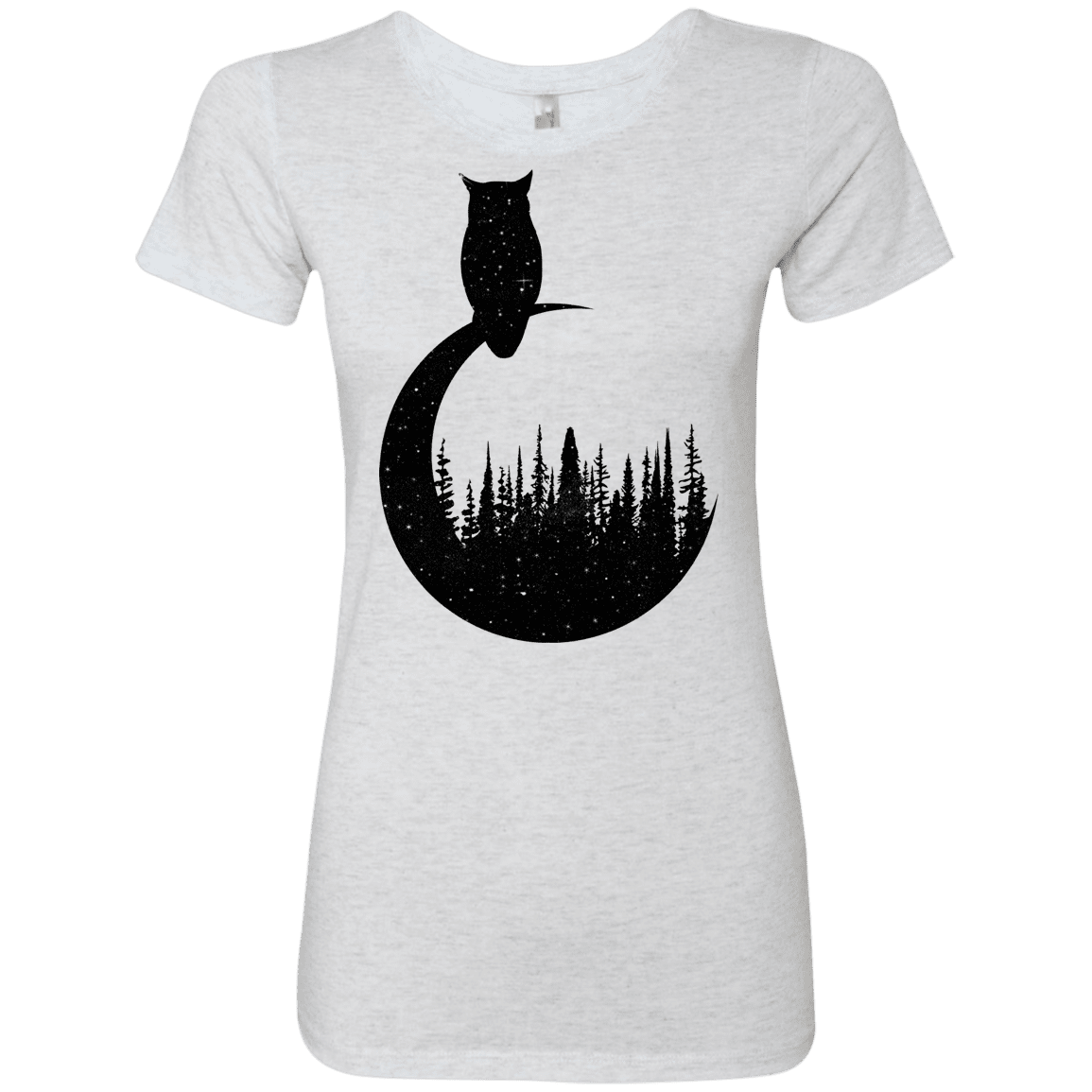 T-Shirts Heather White / S Perched Owl Women's Triblend T-Shirt