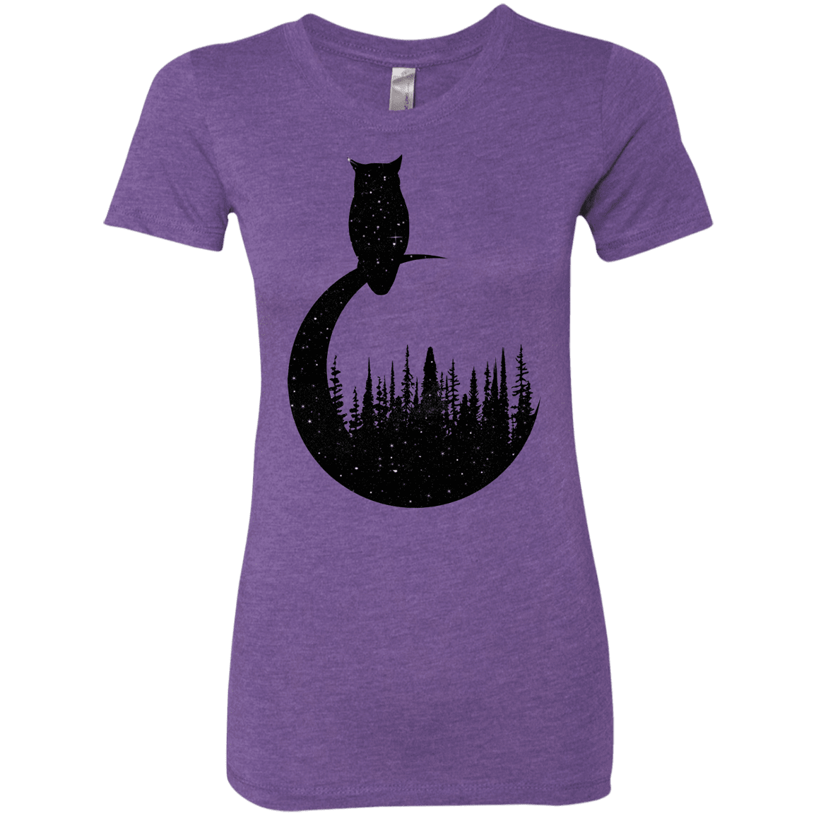 T-Shirts Purple Rush / S Perched Owl Women's Triblend T-Shirt