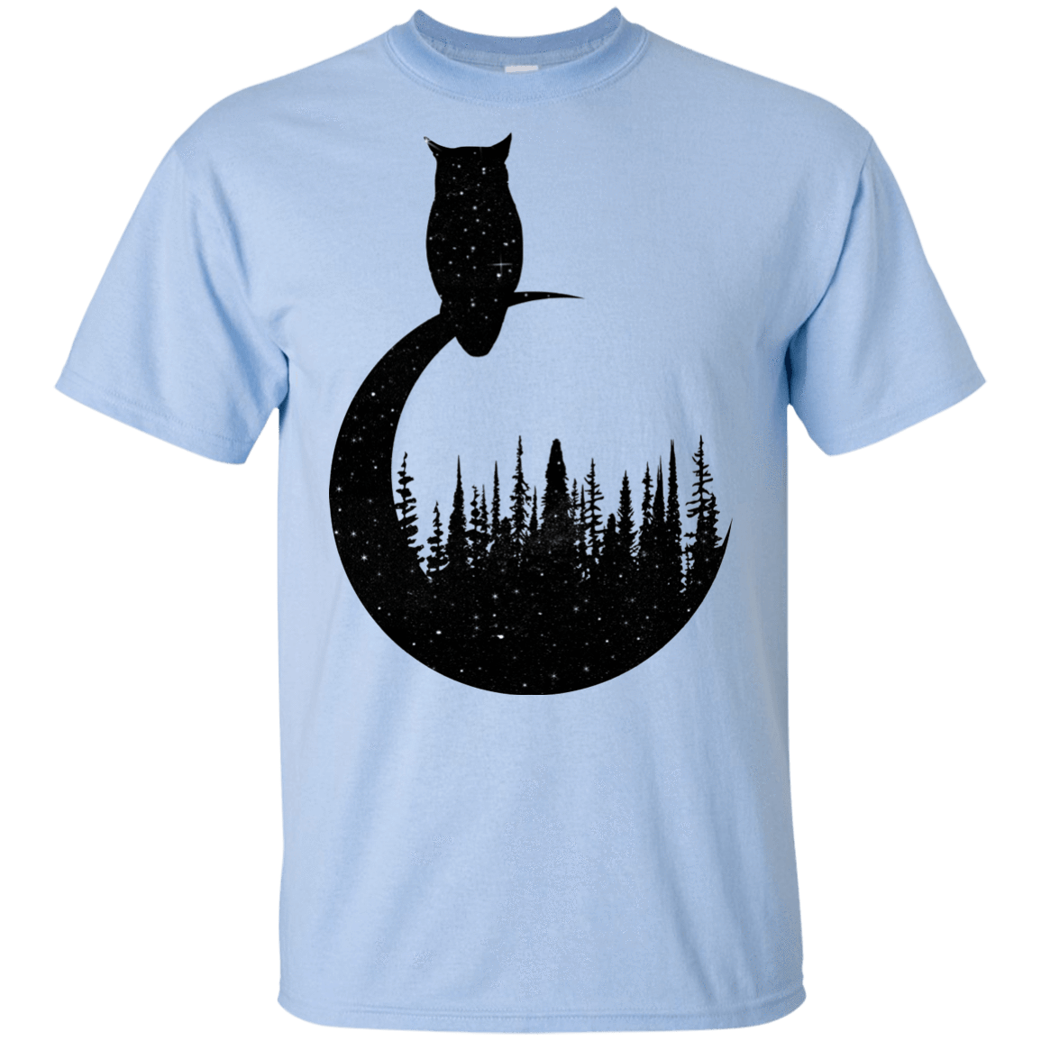 T-Shirts Light Blue / YXS Perched Owl Youth T-Shirt