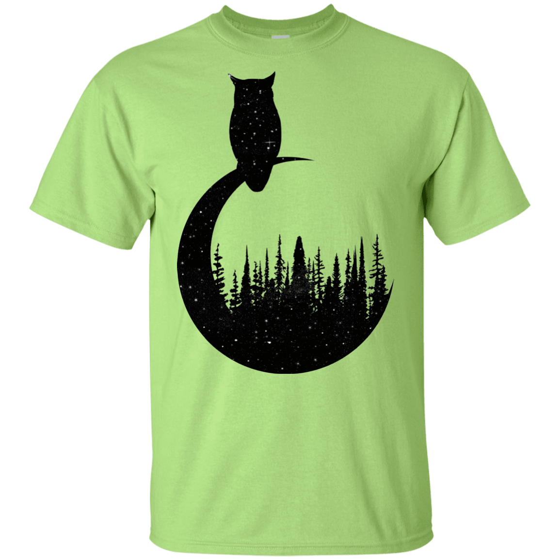 T-Shirts Mint Green / YXS Perched Owl Youth T-Shirt