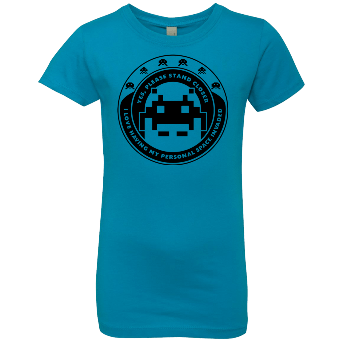 T-Shirts Turquoise / YXS Personal Space Invader Girls Premium T-Shirt