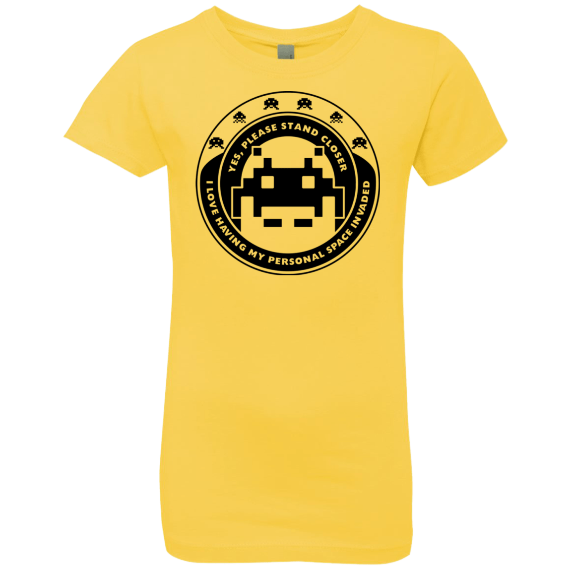 T-Shirts Vibrant Yellow / YXS Personal Space Invader Girls Premium T-Shirt