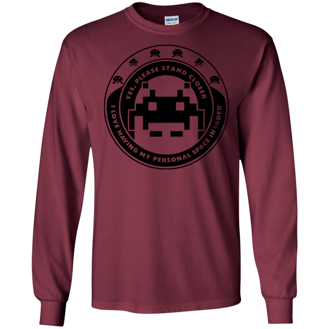 T-Shirts Personal Space Invader Men's Long Sleeve T-Shirt