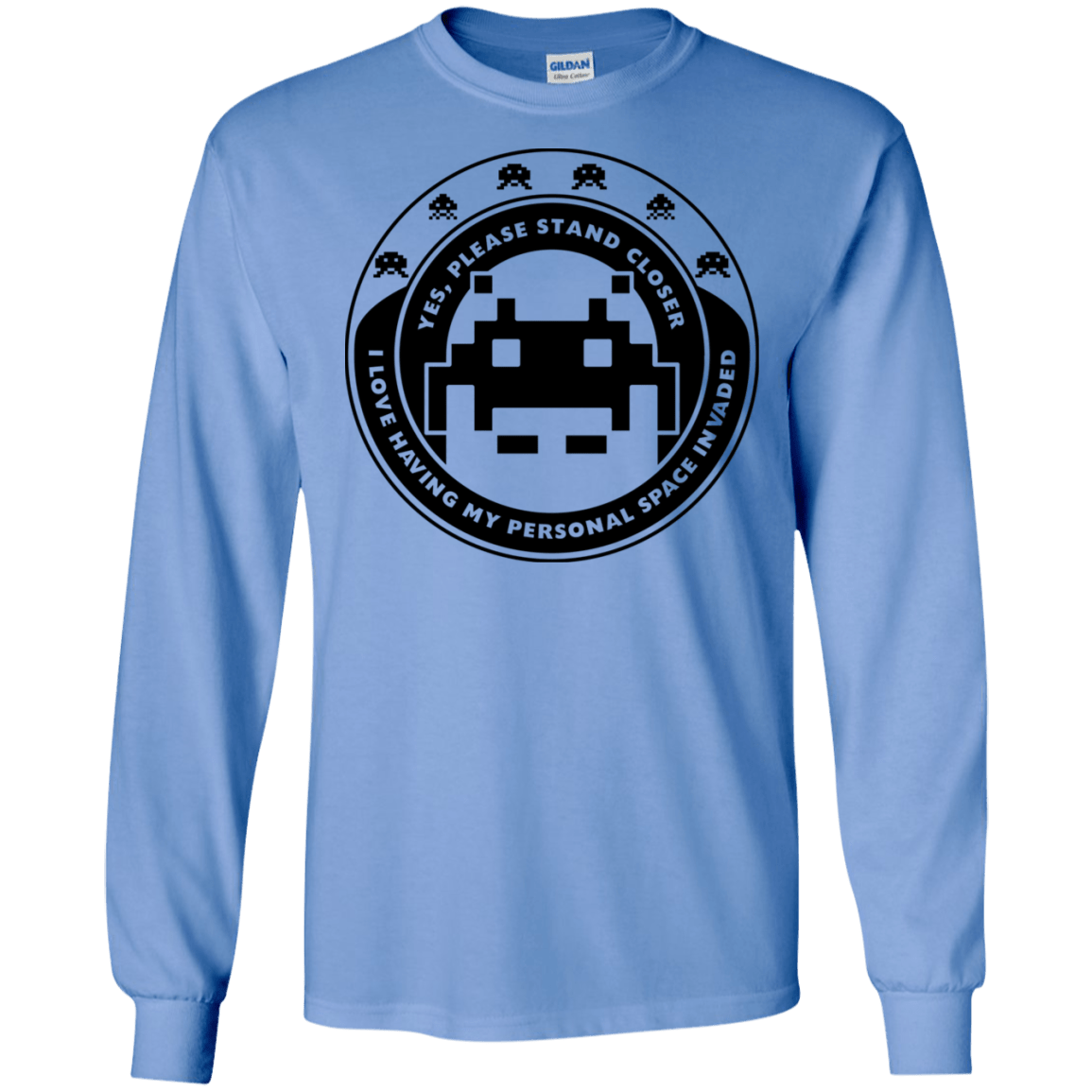 T-Shirts Carolina Blue / S Personal Space Invader Men's Long Sleeve T-Shirt