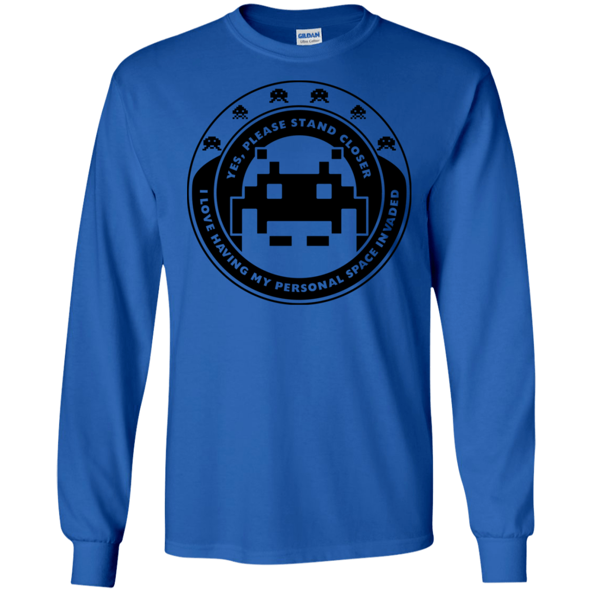T-Shirts Royal / S Personal Space Invader Men's Long Sleeve T-Shirt