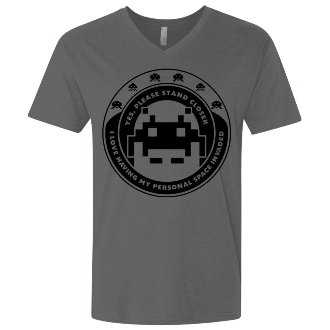 T-Shirts Heavy Metal / X-Small Personal Space Invader Men's Premium V-Neck