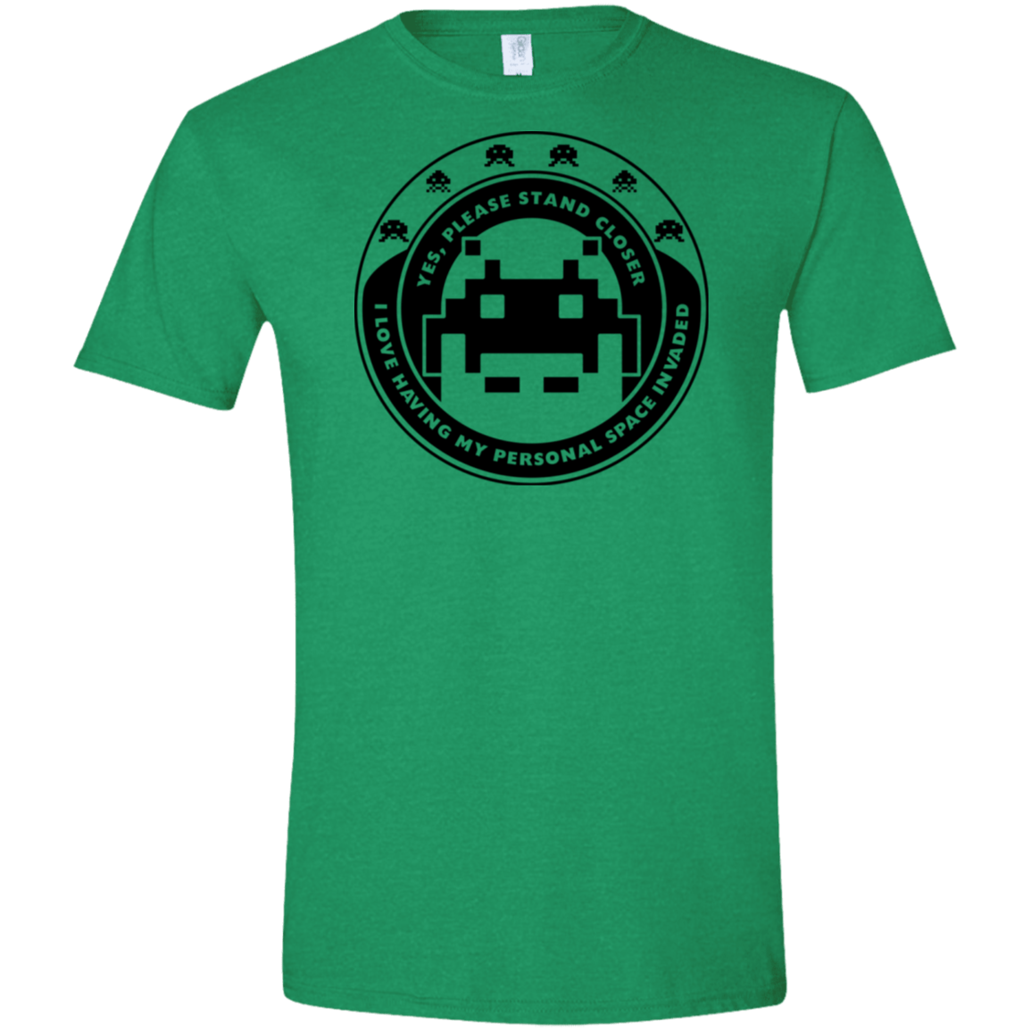 T-Shirts Heather Irish Green / S Personal Space Invader Men's Semi-Fitted Softstyle