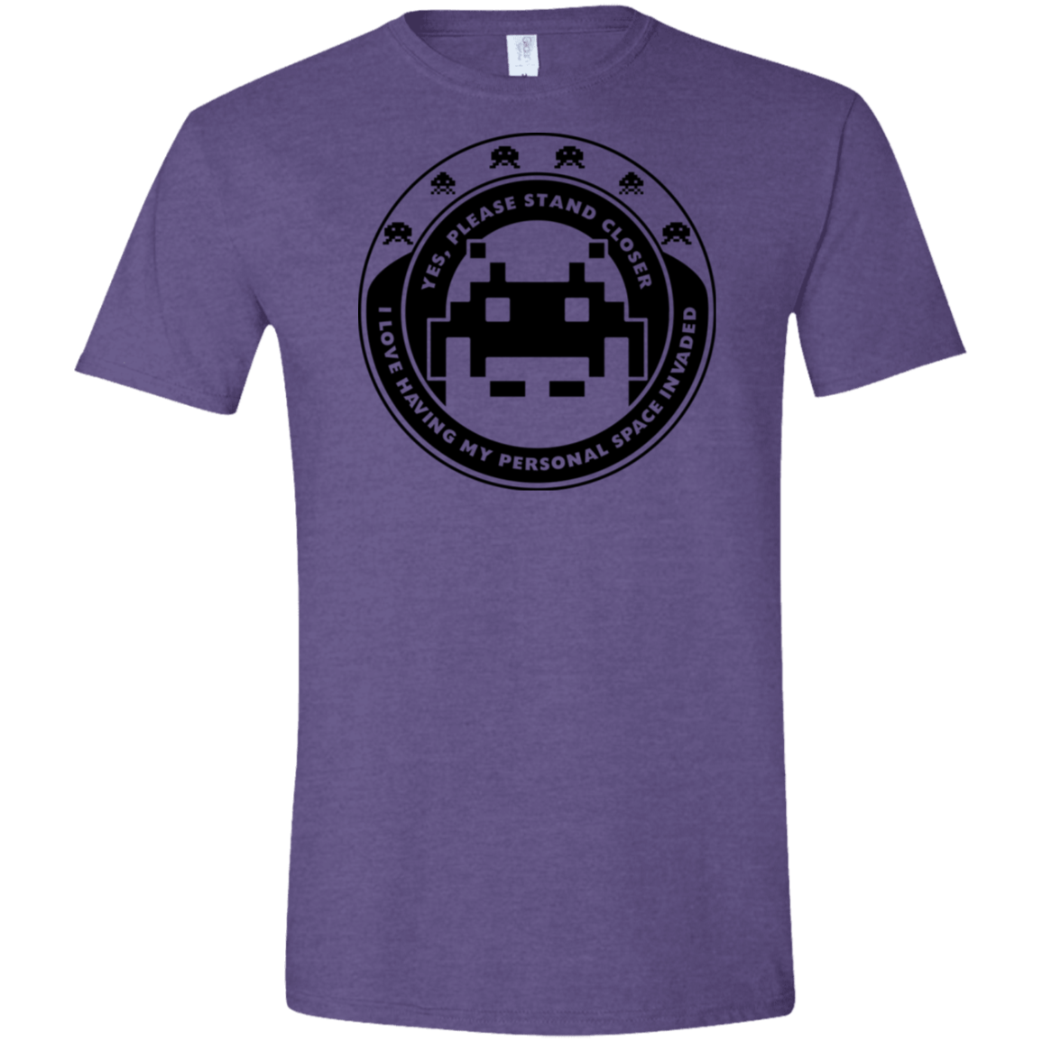 T-Shirts Heather Purple / S Personal Space Invader Men's Semi-Fitted Softstyle