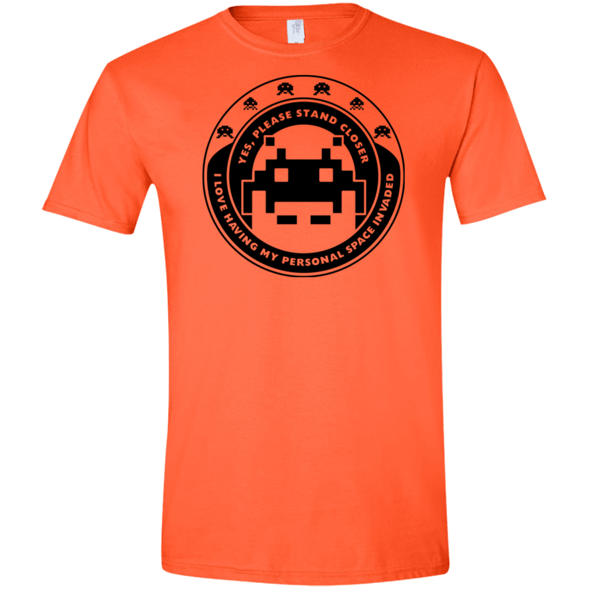 T-Shirts Orange / S Personal Space Invader Men's Semi-Fitted Softstyle