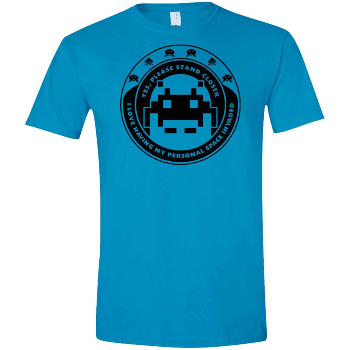 T-Shirts Sapphire / S Personal Space Invader Men's Semi-Fitted Softstyle