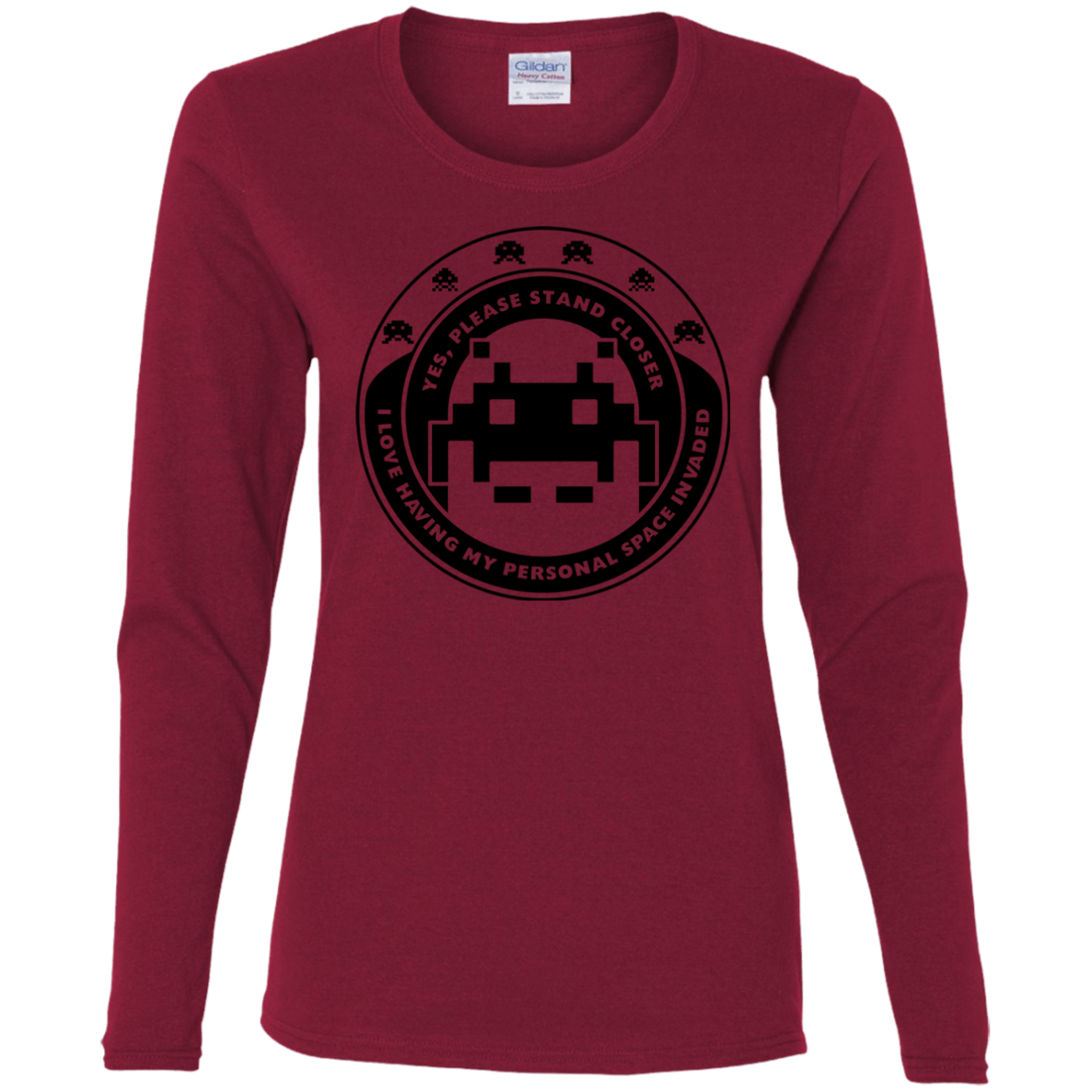 T-Shirts Cardinal / S Personal Space Invader Women's Long Sleeve T-Shirt