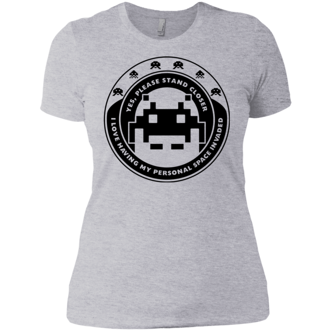 T-Shirts Heather Grey / X-Small Personal Space Invader Women's Premium T-Shirt